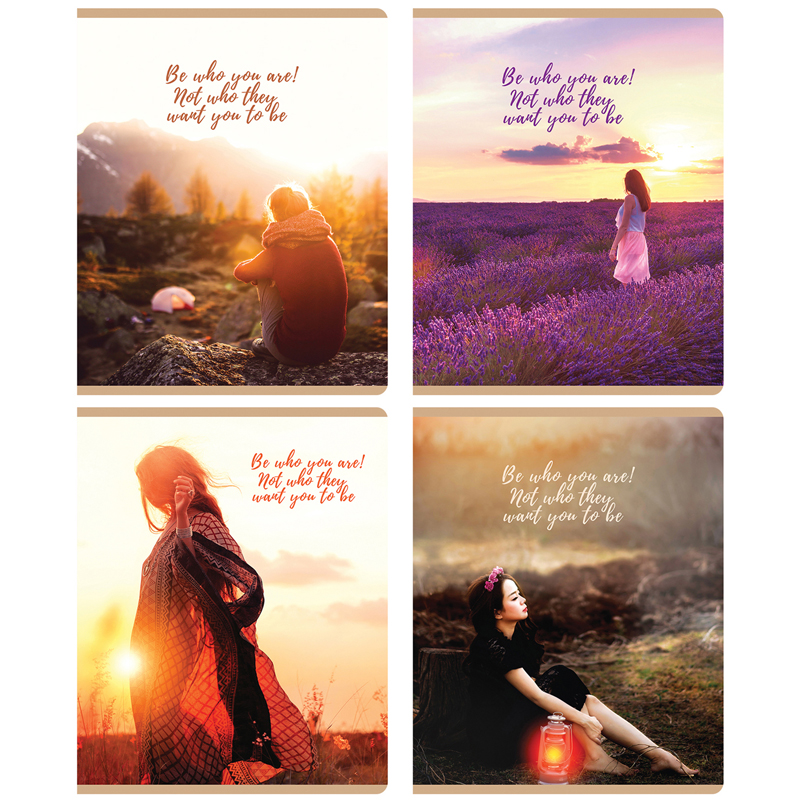 Тетрадь 48 л., А5 (165 х 205 мм), скоба, клетка, обложка картон, ArtSpace "Девушки. Романтический образ", Т48к_18792, 257160