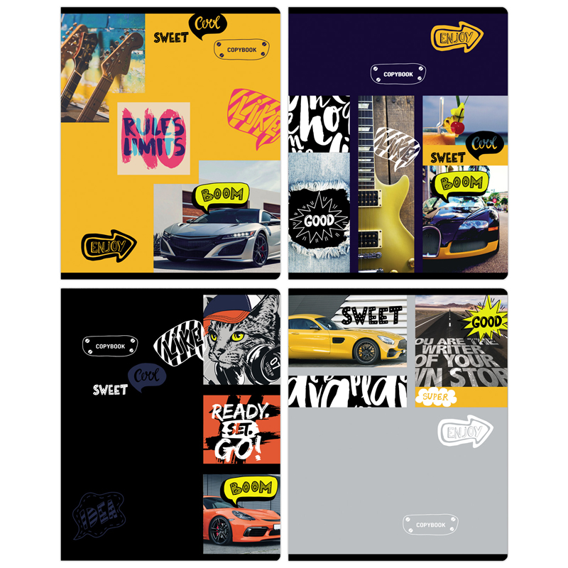 Тетрадь 48 л., А5 (165 х 205 мм), скоба, клетка, обложка картон, BG "Super good", Т5ск48_вл 8419, 299895