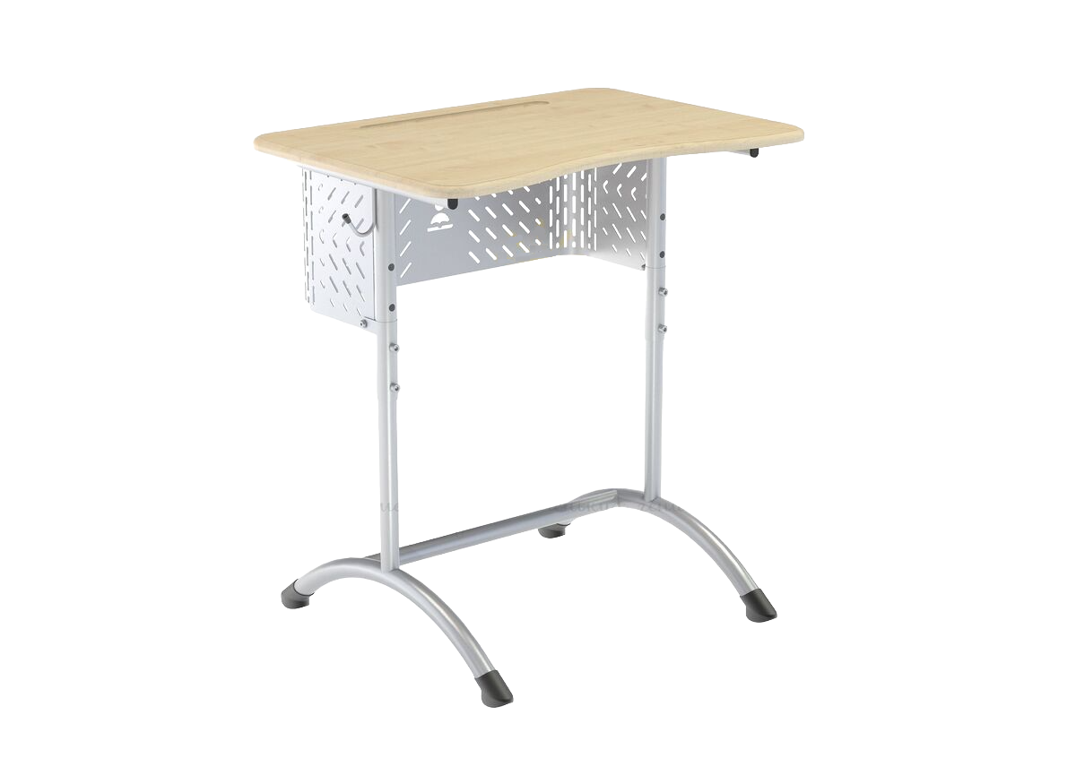 Стол ученический, одноместный, МЕГА (Р), 700 х 500 х 520 (820) мм, экран для ног, цвет клен, МЕГ1РЭ