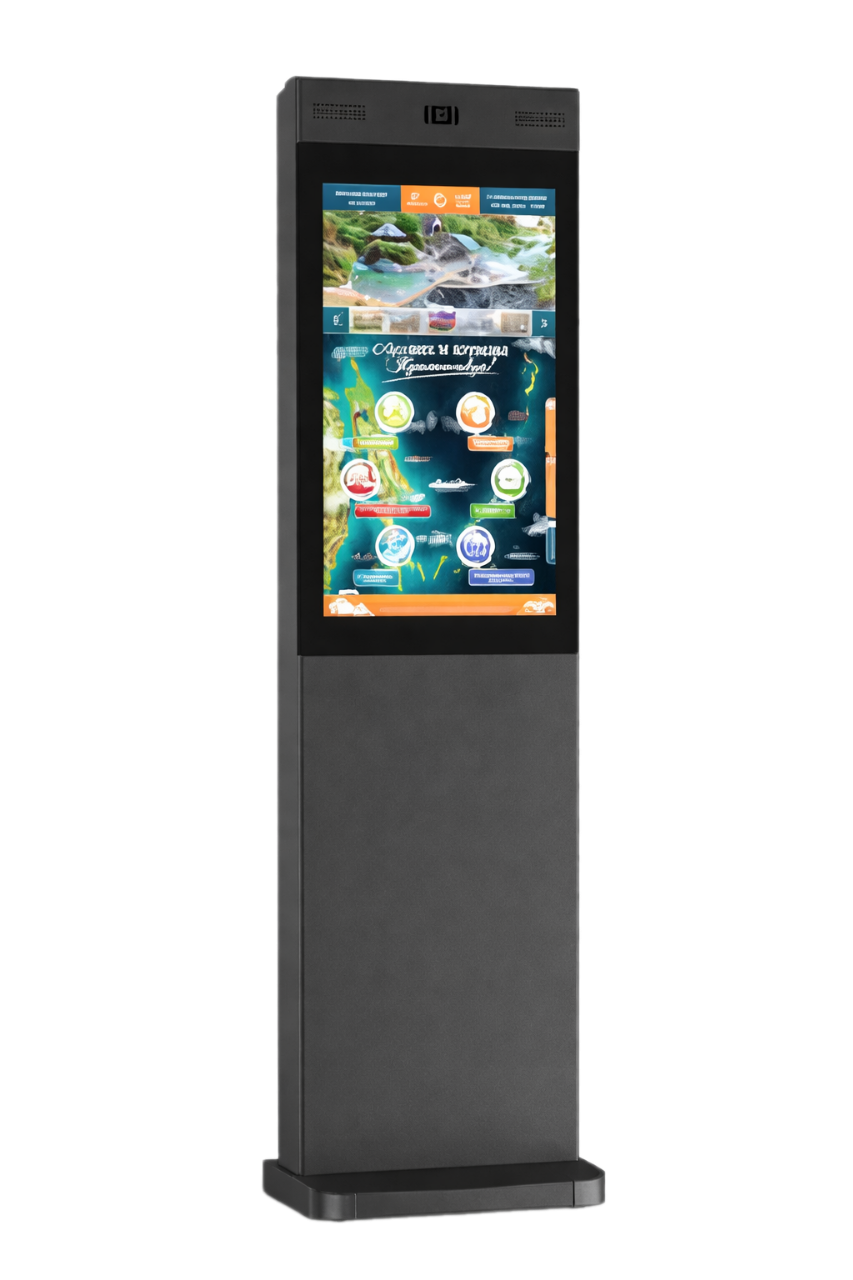 Интерактивный терминал UTSInfo Invite, 32", напольный, до 10 касаний, 60х180х52