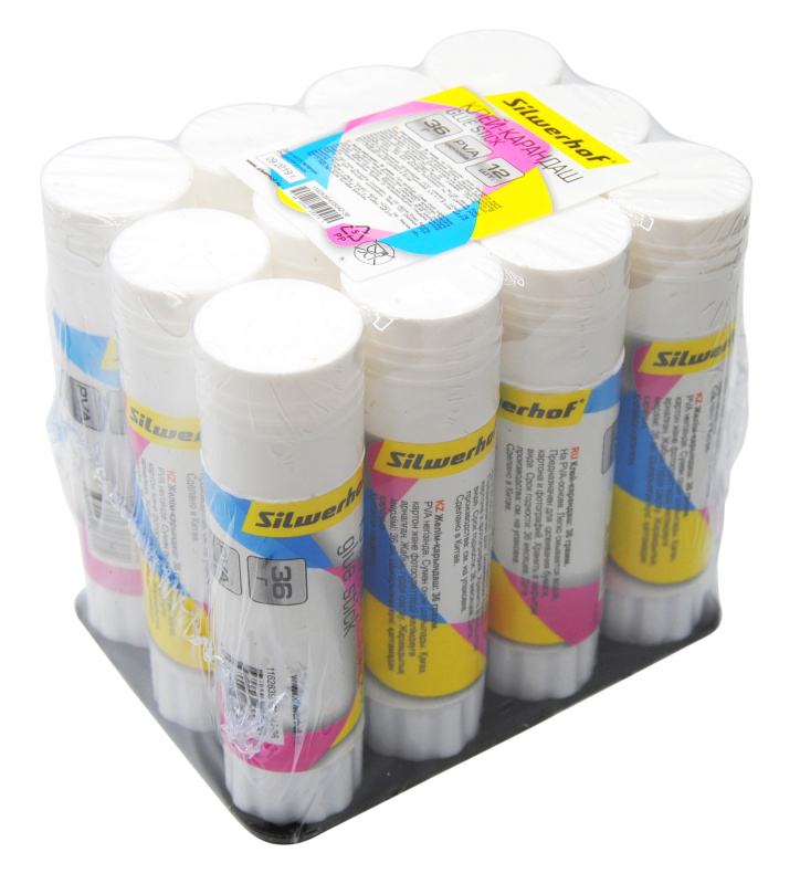Клей-карандаш Silwerhof, 36 г, PVA, 433042-36, 1162839