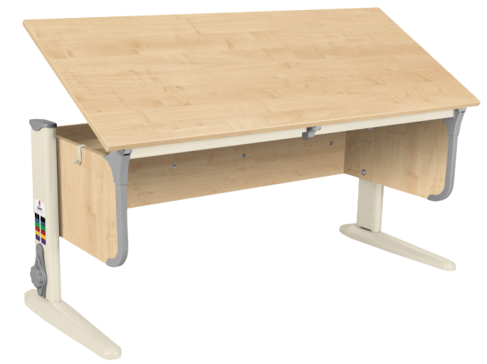 Стол ученический, двухместный, Дэми "Parta 6/120", 500 х 1200 х 530 (815) мм, регулируемый угол наклона 0-30 град., цвет ассорти, СУТ.49