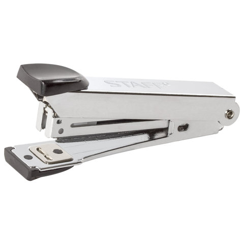 Степлер №10, до 12 л., закрытый/прямой, черный, STAFF, 226844 