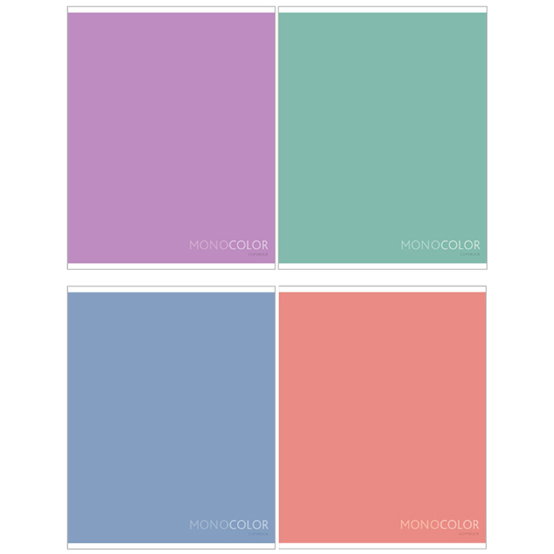 Тетрадь 48 л., А5 (165 х 205 мм), скоба, клетка, обложка картон, ArtSpace "Моноколор. Pale color", Т48к_13643, 245116