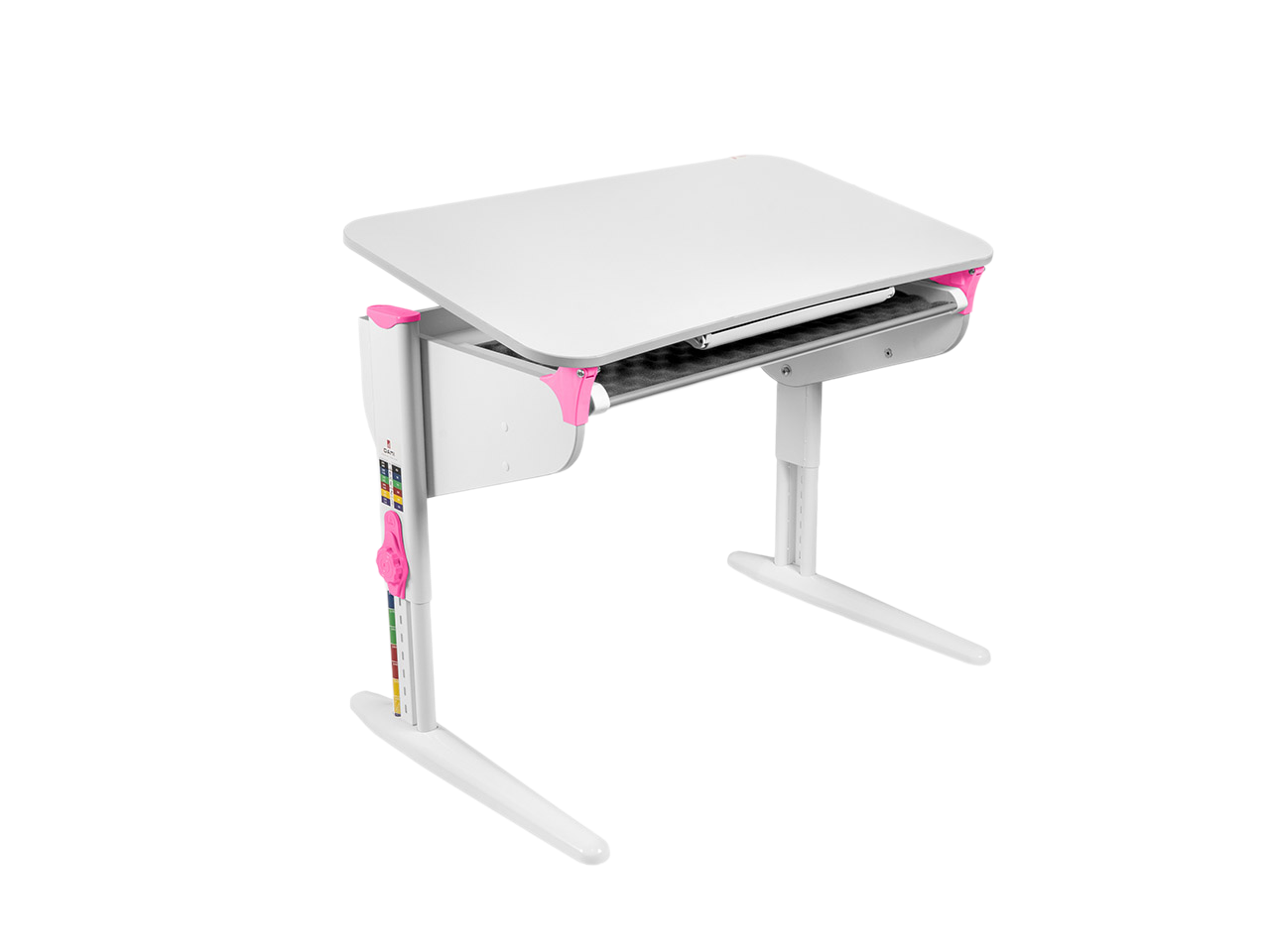 Стол ученический, одноместный, Дэми "Parta 5/100", 565 х 1000 х 530 (815) мм, регулируемый угол наклона 0-30 град., цвет белый, СУТ.46 с лотком