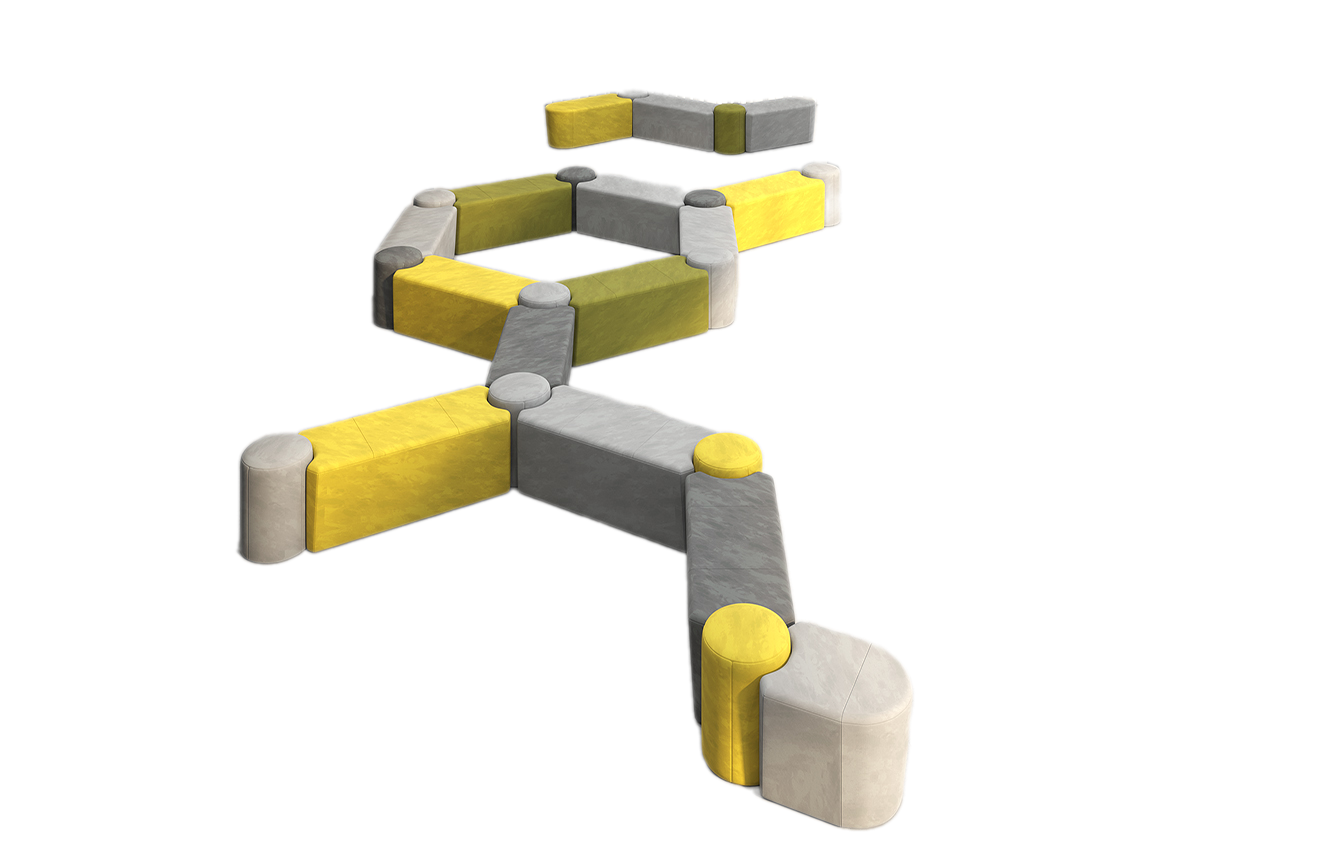 Модуль 2-местный MVK Молекула 1400*570*500 мм