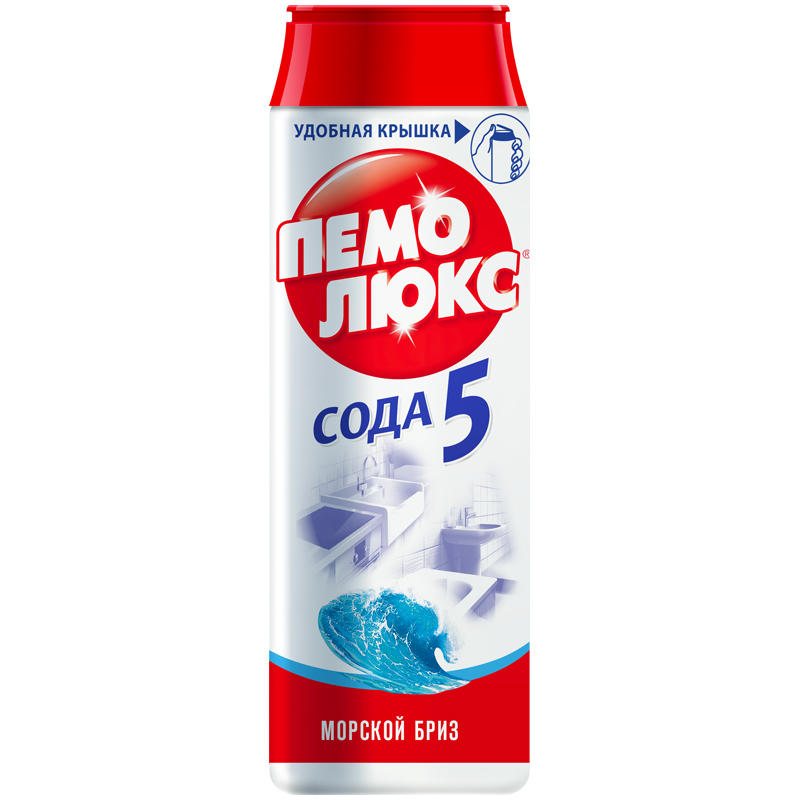 Средство чистящее Пемолюкс "Морской бриз", порошок, 480г, 1891733, 144203